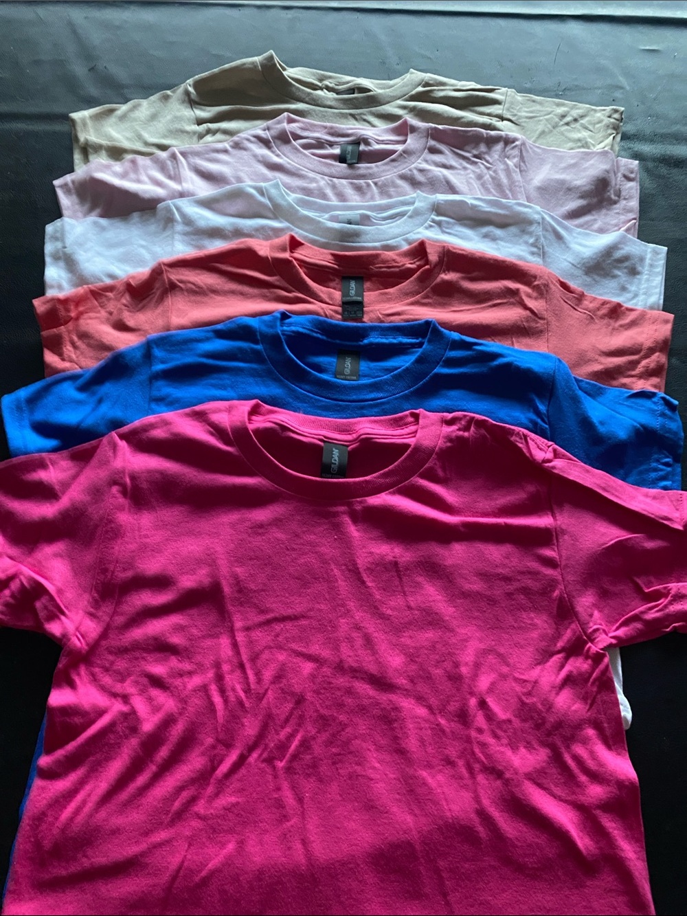 Classic Kids Crewneck T-Shirt - Pink, Blue, White, Coral, Light Pink, Tan